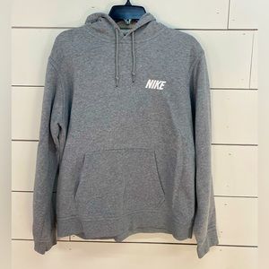 Nike Heather Gray Hooded Sweatshirt Mens Large